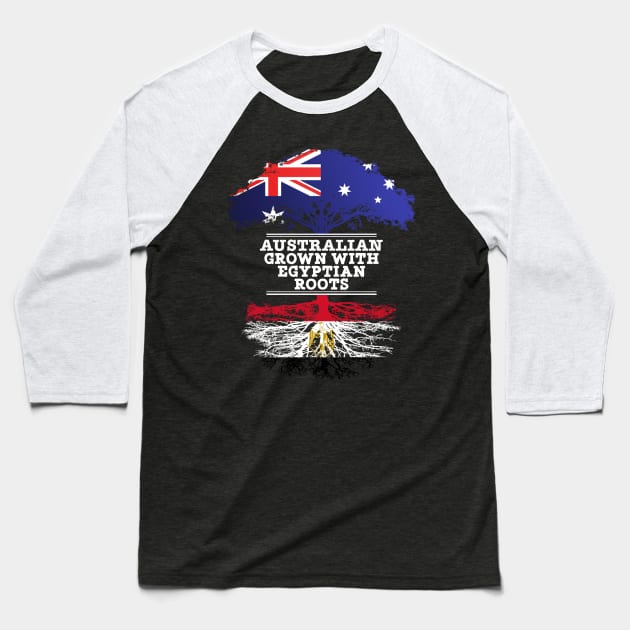 Australian Grown With Egyptian Roots - Gift for Egyptian With Roots From Egypt Baseball T-Shirt by Country Flags